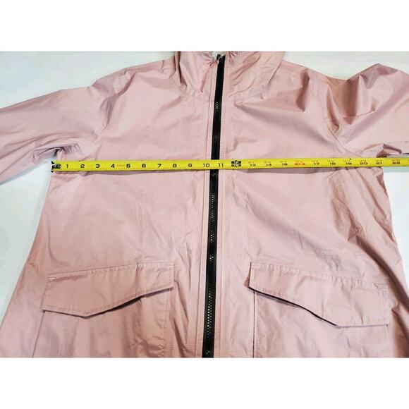 Marmot Womens Medium Pink Raincoat Lightweight Jacket Hood Longer Length - Picture 10 of 12